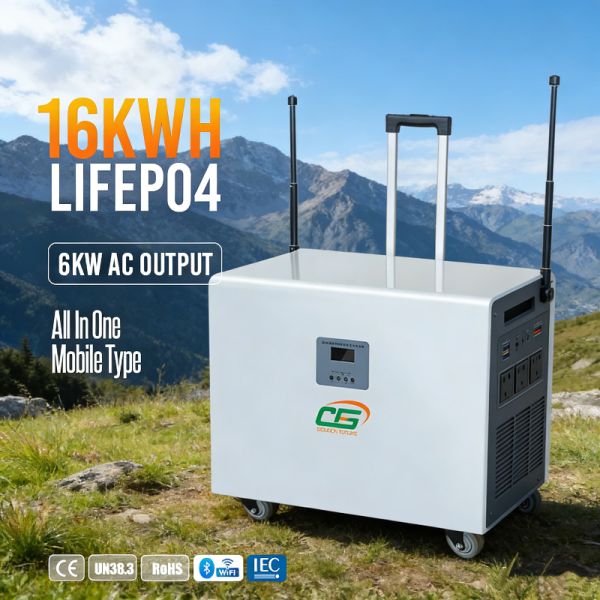 BH-16KWH All-in-one Series 15KWH Battery Mobile Solar Powered Portable Industrial Power Bank Station PV to Charge Vehicle