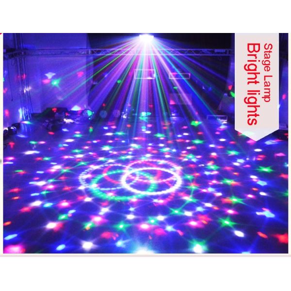 MP3 Crystal Led Magic Ball Light 18W For Medium Live Concerts Stage Lighting