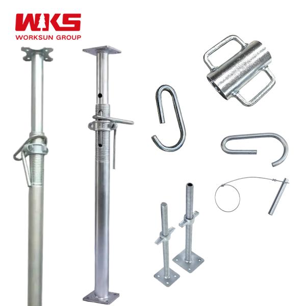 Customized Telescopic Steel Prop Corrosion Resistant Adjustable Acrow Props Reusable