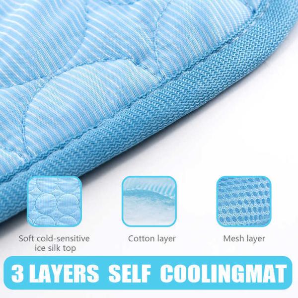 Modern Summer Cooling Mat for Pets Breathable and Washable Fiber Ice Mat for Hot Weather Travel-Friendly for Cats/Dogs