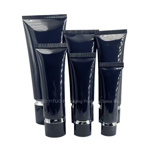 Tubo de cosméticos de plástico grande personalizado con tapas