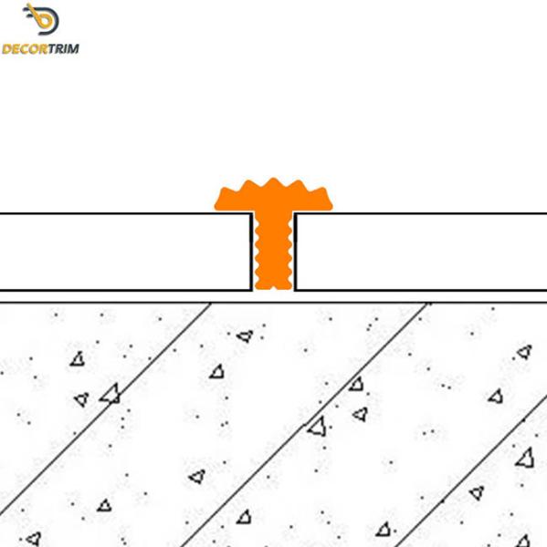 Aluminum 6063 T Shaped Floor Transition Strip Anti Slip For Vinvl Flooring