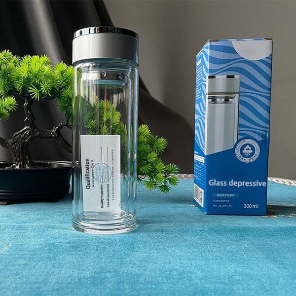 Innovative Drinkware High Borosilicate Double Glass Cup for Tea Separation in B2B