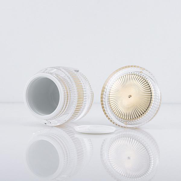 50g Cosmetic Packaging Sets Gold Empty Acrylic Pump Bottle Cosmetic Jar Suit
