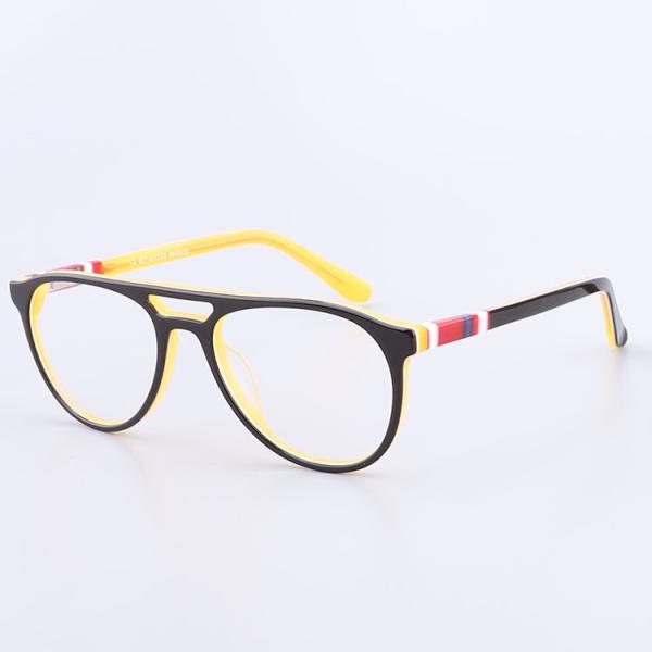 Multi Colours Acetate Double Bridges Kids Optical Frames