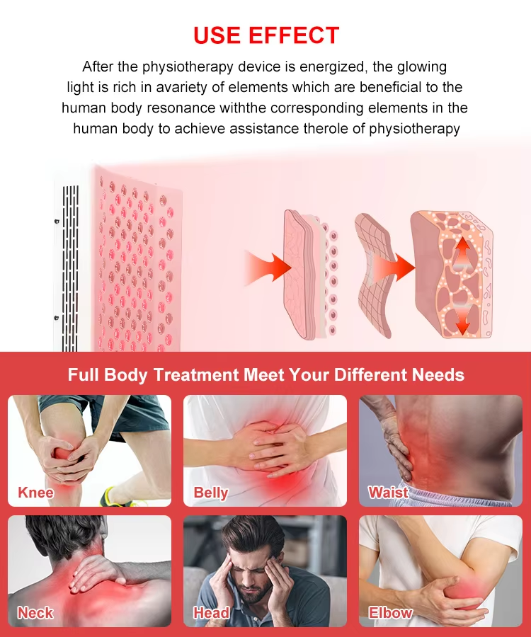 660nm 850nm Led Rojo Infrarrojo Panel de terapia de luz roja calefacción física lámpara de terapia de luz Rojo Nir Terapia de luz roja