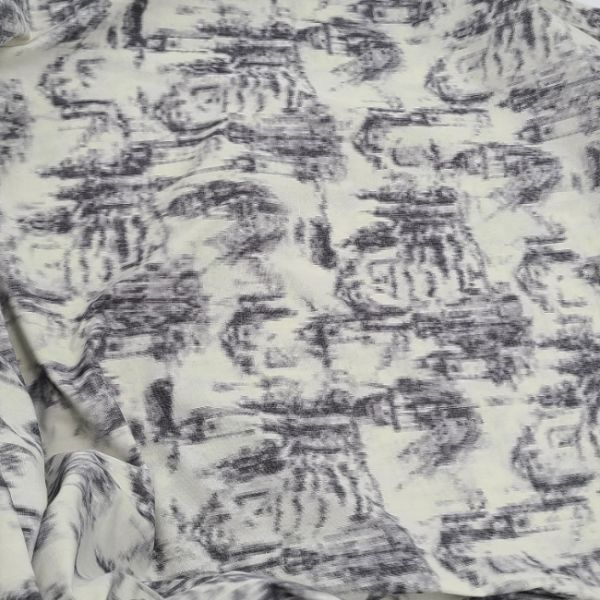 75D Warp Printing Graphic Print Fabric