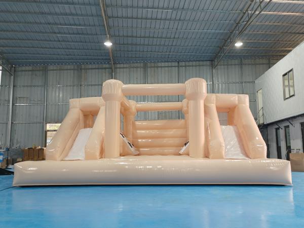 Tarpaulin Inflatable Bounce House Pink Inflatable Event Bouncer com Slide Inflatable Party Combo para Crianças