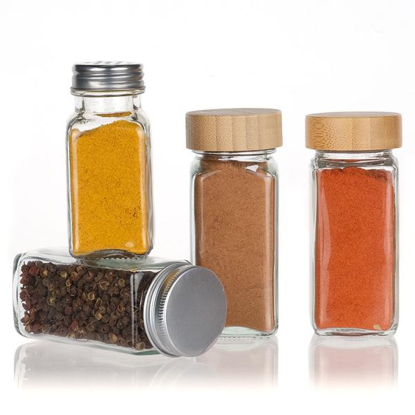 4oz 6oz 9oz Small Glass Spice Jars Bottles W/Dual Sifter Cap Perfect for Storing Spice, Herbs and Powders