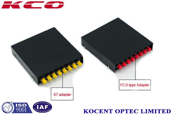 IP55 Wall Mount Fiber Patch Panel 8 Port FC ST SC LC E2000 Indoor Metallic Black