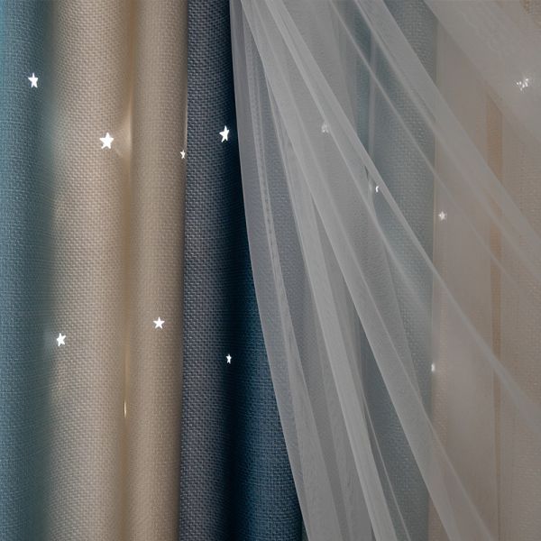 Side Insulated Curtain Fabric Hotel Blackout White Poly Cotton