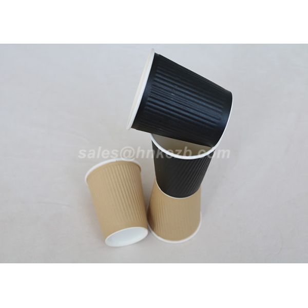 OEM PLA Lined Insulated Disposable Coffee Cups Double Wall For Popcorn