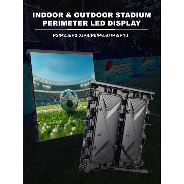 YUYI LED Stadium Screen with Arc Splicing Adjustable Bracket and Cooling Fans for Outdoor Rental LED Display
