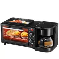 Certificado CE 3 - em - 1 máquina de café da manhã com forno elétrico máquina de café frigideira