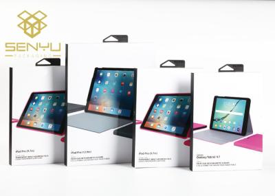 Electronic Product Recycled Paper Packaging White Corrugated Cardboard Box With Plastic Handle