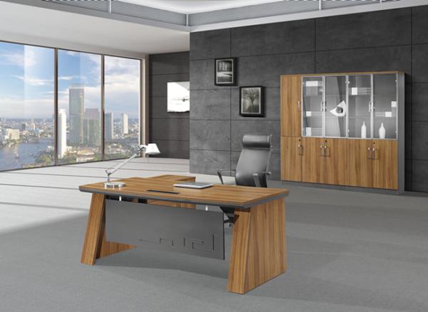 Highly Safe Edge Fitted Office Furniture , Executive Office Desk OEM / ODM