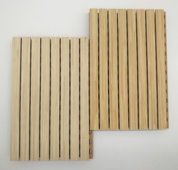 School Classroom Wooden Slat Grooved Acoustic Panel Soundproof Board