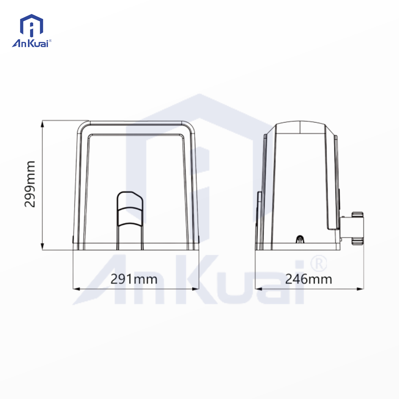 AK800DC Smart Auto Door Opener for Commercial Use – Equipped with Remote, WiFi App & Infrared Detection