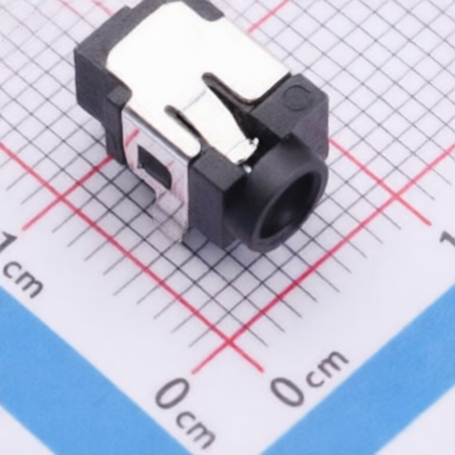 Electronic DC power jack HMTCONN DC031-B10 with PPA black housing and rated DC