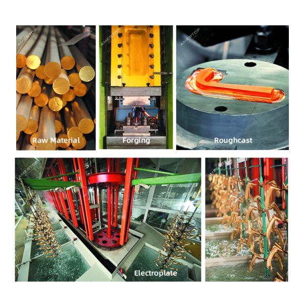 Luxury Brass Door Lock Set Modern Minimalist Door Handle 85mm 72mm Hole Distance