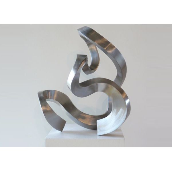 Modern Decorative Stainless Steel Indoor Sculpture / Customized Sculpture