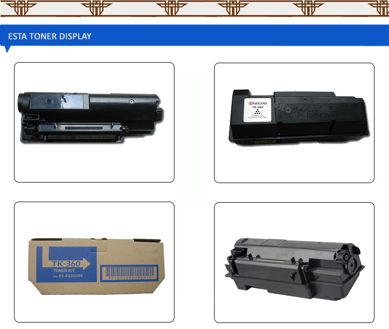 Чернота набора тонера лазера Kyocera FS 4020D для патронов тонера TK360 Kyocera