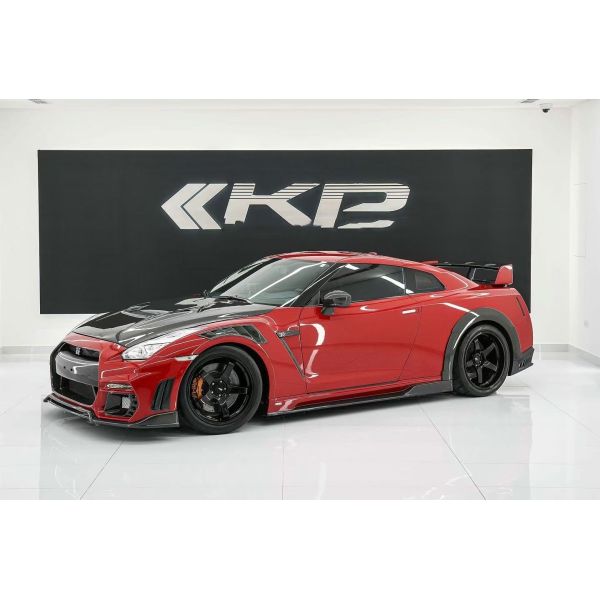 GTR R35 Nissan Body Kit Carbon Fiber KP Style Bumper Spoiler Front Widebody Kit