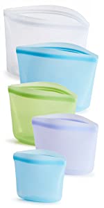 Microwave Dishwasher Safe, Leak-free, Bundle Pack Bowls, Reusable Silicone Clear Bowls