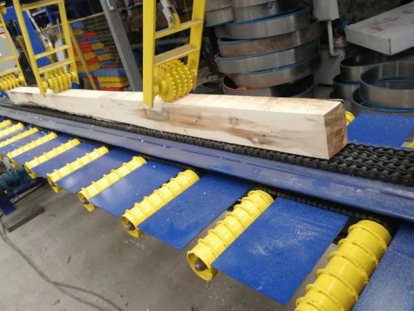 Máquina dobro vertical gêmea SLS350 da serração de Slabber, máquina gêmea automática da serra da faixa de cabeças