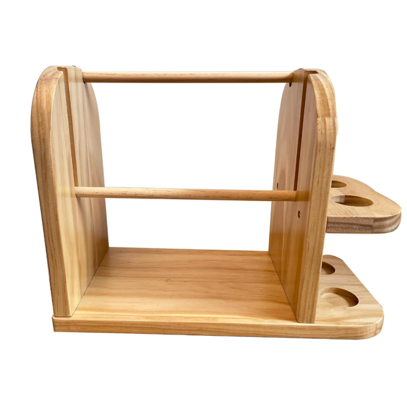 Wood Yarn Holder Double Revolving for Crochet Knitting Handmade Yarn Ball Dispenser