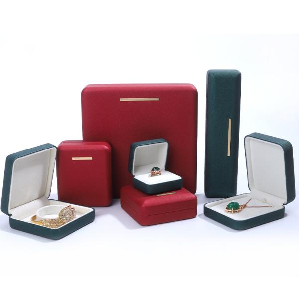 Boîte de bijoux en velours personnalisée pour bracelets en cuir PU Boucles d'oreilles et pendentifs Emballage