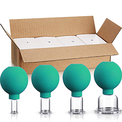Effective Facial Rejuvenation with Silicone Glass Vacuum Suction Massage Cupping Cups