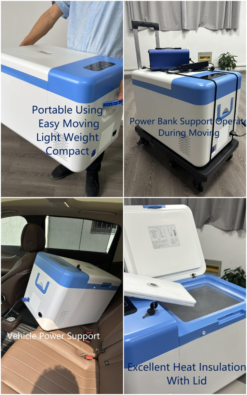 Солнечный мини-морозник портативный -25C до -45C температура 25L объем для ультра низкой температуры