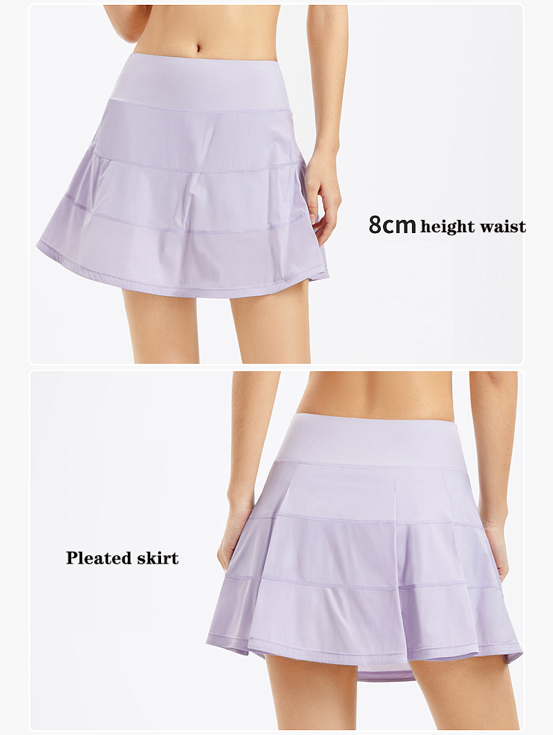 Спорт Skort тенниса одежд гольфа женщин нейлона обходят розовое печатание