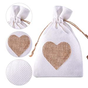 Drawstring Burlap Natrual Jute Sacks Jewelry Candy Pouch Christmas Wedding Party Favor Gift Bags