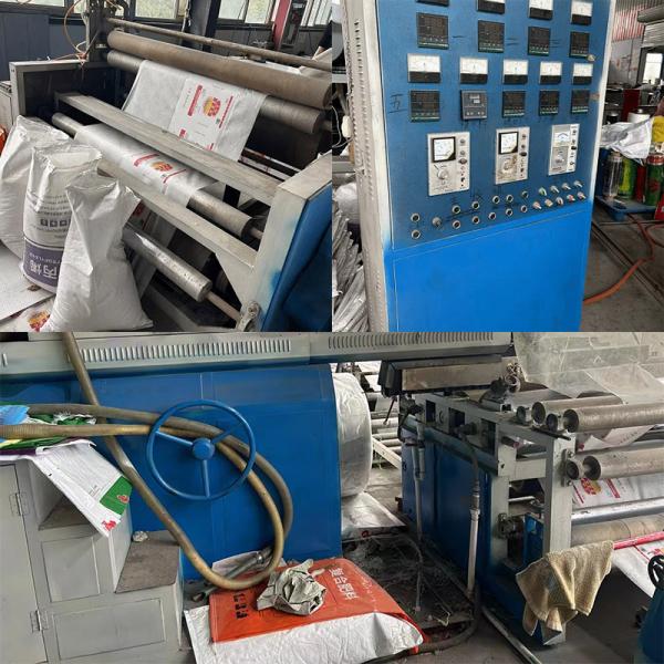 Used PP PE Tarpaulin Fabric Extrusion Lamination Machine Plastic Woven Bag Coating Machine