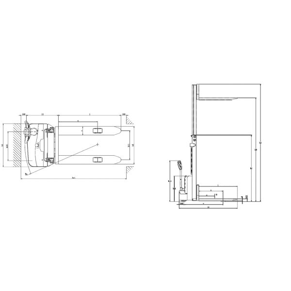 Высота подъема 3000 мм Электрический набор 1,5 тонны 2 тонны Номинальная тяга Вес 1500 кг