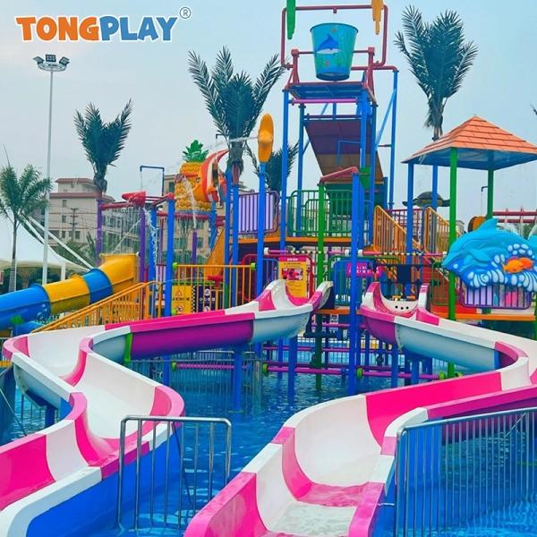 Fiberglass Attraction Fiberglass Pool Slide Amusement Park Playground Equipment