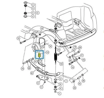 Bumper Jounce for Club Car Golf Carts 1017235