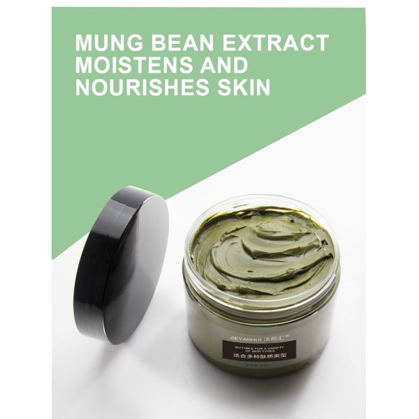 Cleansing Anti Acne Facial Clay Mask Face Mung Bean Purifying Green Mask