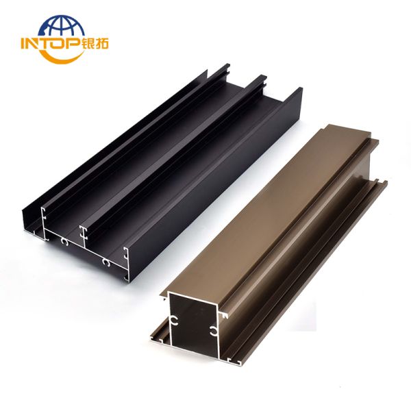 Glossy Anodizing Black Window Aluminium Profile Custom Shapes And Length