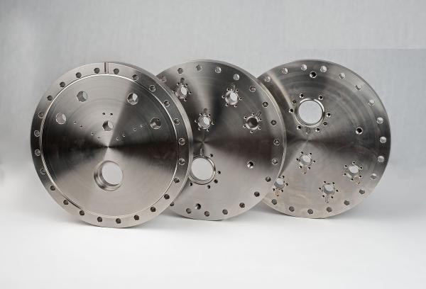 Fazer à máquina inoxidável personalizado do CNC do disco da flange das peças do vácuo ultra alto