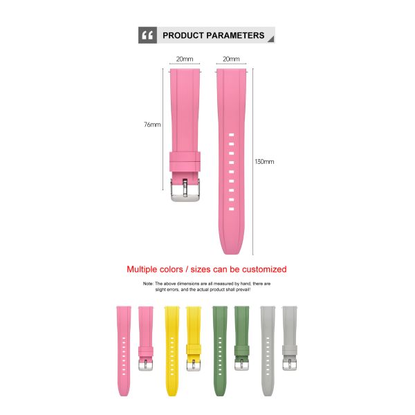 SHX-915 Stylish FKM Rubber Watch Strap · Customizable Logo | OEM/ODM