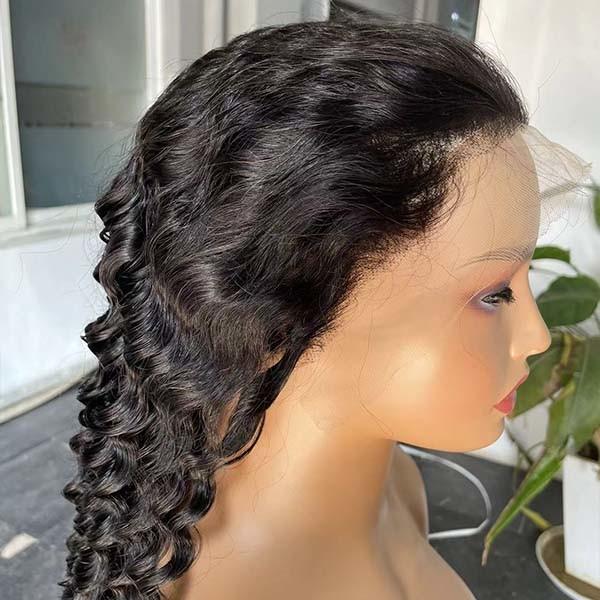 Deep Wave Indian Swiss Lace HD Wigs Human Hair 13x6 Jerry Curly
