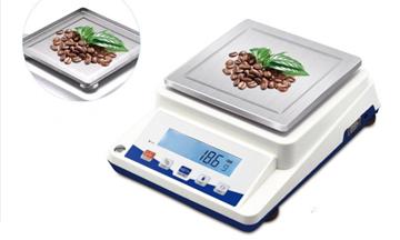 Balance de précision à double affichage avec une casserole en acier inoxydable de grande taille