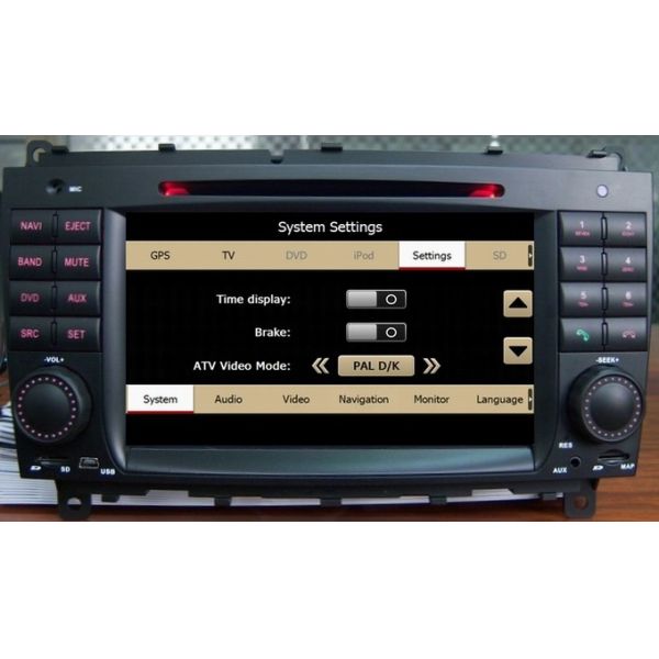 Car audio for Mercedes Benz CLK W209 /Benz CLS W219 body kit with iPod RDS radio mp3 player OCB-8812