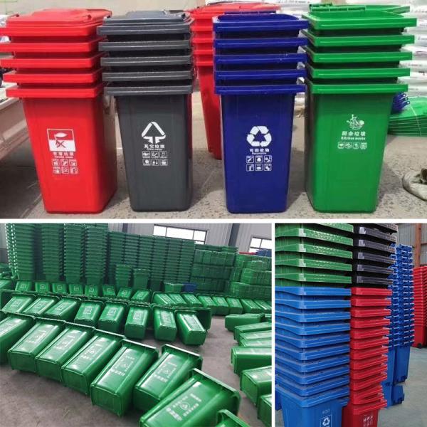 Des poubelles en plastique de 160 litres, des contenants de déchets en plastique de 30 litres.