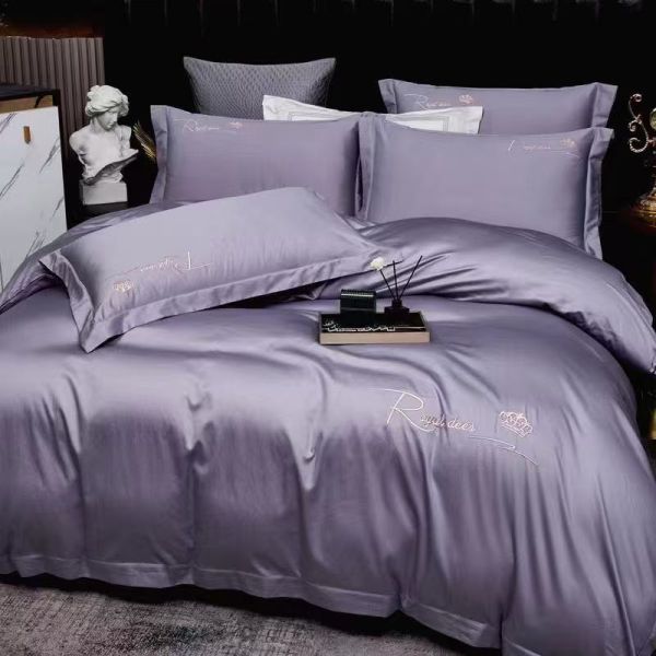 100S Egptian Cotton Embroidery Duvet Cover Bedding Set Home Textile Product Customized Size