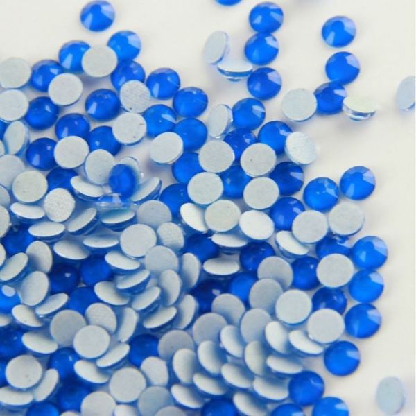 Neon Blue Nair Art Cute Sequins Rhinestone