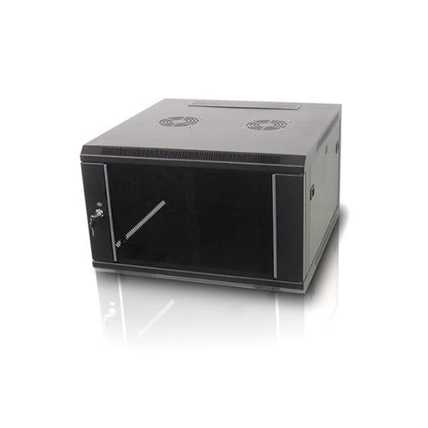 6u Wall Mount Network Cabinet / Computer Rack Cabinet With Glass Door